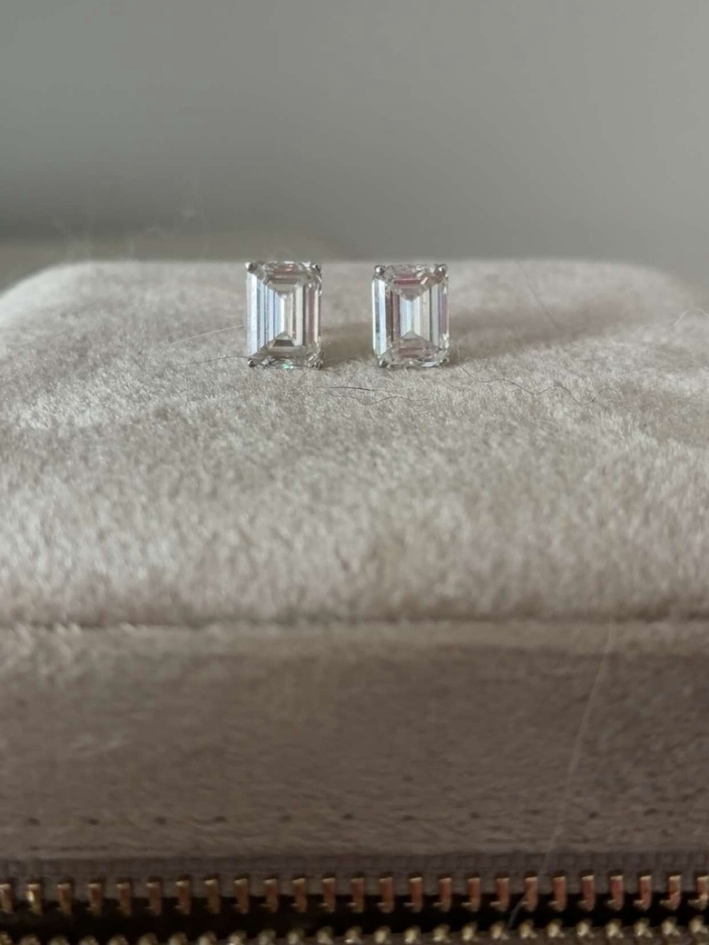 6ct Classic Emerald-Cut lab grown diamonStud Earrings - Elegant Everyday Sparkle